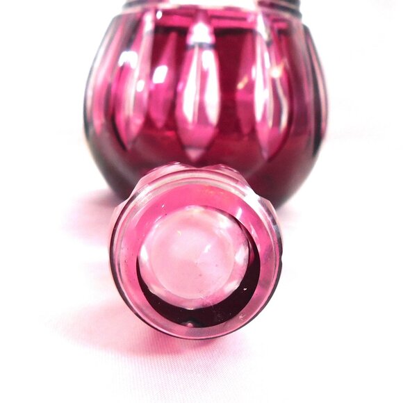 Dark Pink Cut to Clear Decanter # 25041 - Picture 5 of 5